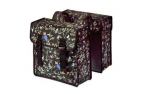 SACOCHES WANDERLUST IMPERM-Eacute-ABLE MOTIF R-Eacute-FL-Eacute-CHISSANT NOIR-FLEURS 35 L-36x14x41-FERMETURE CLICK