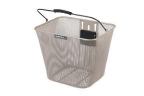 PANIER AVANT BASIL BILBAO PLAQUE KLICKFIX ACIER ARGENT (26X22X28 CM)