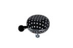 SONNETTE BASIL DING-DONG M-Eacute-TALLIQUE 80mm BLANCHE-PETITS POINTS NOIRS