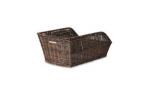 PANIER ARRI-Egrave-RE BASIL CENTO OSIER SYNTH-Eacute-TIQUE MARRON -47x34x22 cm- MAXIMUM 5KG-