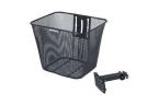 PANIER AVANT BASIL BILBAO AVEC SUPPORT POTENCE FIXE ACIER NOIR (26x22x27 cm)