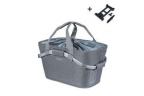 PANIER ARRI-Egrave-RE BASIL 2DAY CARRY ALL AVEC PLAQUE MIK 2-0 22L POLYESTER GRIS R-Eacute-FLECTEUR -20X38X17 CM-