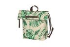 SACOCHE BASIL EVER-GREEN R-Eacute-FL-Eacute-CHISSANT FERMETURE MAGN-Eacute-TIQUE POLYESTER BEIGE-FEUILLES 14-19 LITRES