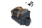 SACOCHE PORTE-BAGAGE BASIL MILES XL PRO PLAQUE MIK 2-0 9-36L IMPERM-Eacute-ABLE GRIS-NOIR- 29X18X17 CM-
