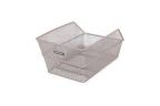 PANIER ARRI-Egrave-RE BASIL CENTO ACIER ARGENT -24X38-5X11 CM-