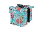 SACOCHE BASIL BLOOM FIELD MIK 28-35L -Eacute-TANCHE POLYESTER BLEUE-FLEURS A-R-Eacute-FL-Egrave-CHISSANT -30x15x33 cm-