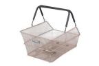 PANIER ARRI-Egrave-RE BASIL CENTO AVEC PLAQUE MIK ACIER ARGENT -24X39X13-5 CM-