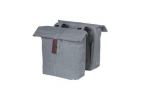 SACOCHES BASIL CITY R-Eacute-FL-Eacute-CHISSANT AVEC VELCRO POLYIESTER GRIS 28-32 LITRES