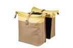 SACOCHES BASIL VIVE AVEC PLAQUE MIK 2-0 28-35L PET RECYCL-Eacute- SABLE-JAUNE -30x14x38 cm-