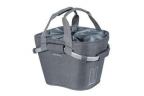 PANIER AVEC ANSE DEL.BASIL 2DAY CARRY POLYESTER AVEC ADAPTATEUR KF GRIS