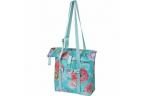 SAC BASIL BLOOM FIELD 20L -Eacute-TANCHE POLYESTER BLEU FLEURS AVEC R-Eacute-FL-Eacute-CHISSANT -30x15x38 cm-