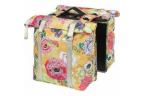 SACOCHES BASIL BLOOM FIELD MIK 35L -Eacute-TANCHE POLYESTER JAUNE FLEURS AVEC R-Eacute-FL-Eacute-CHISSANT -30x15x33cm-