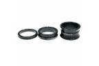 KIT ENTRETOISES THOMSON POUR JEU DE DIRECTION 1 1-8-quot- 5-10-20 mm ALUMINIUM NOIR
