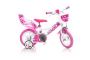 Vélo Enfant DINO BIKES Little Heart 16" | Fille 4-6 Ans avec Panier et Stabilisateurs