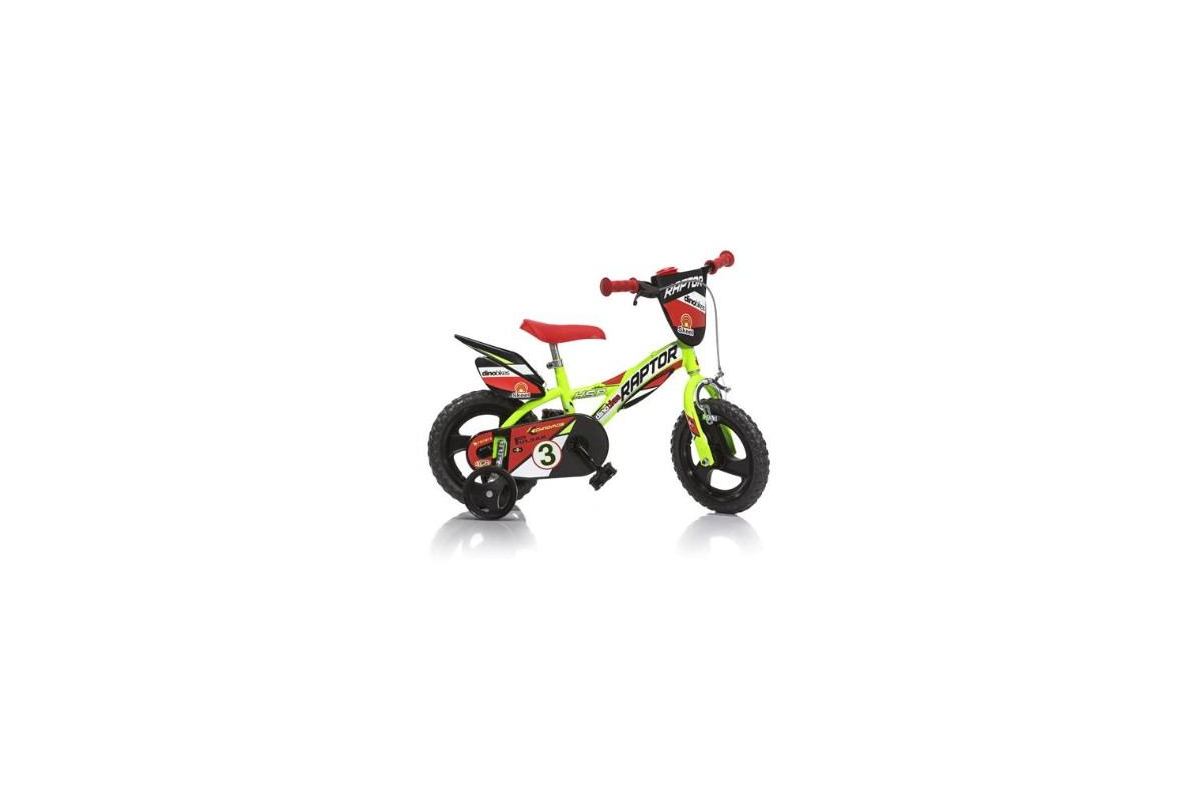 Vélo Enfant DINO BIKES Raptor 16" | Aventure 4-6 Ans avec Plaque de Guidon