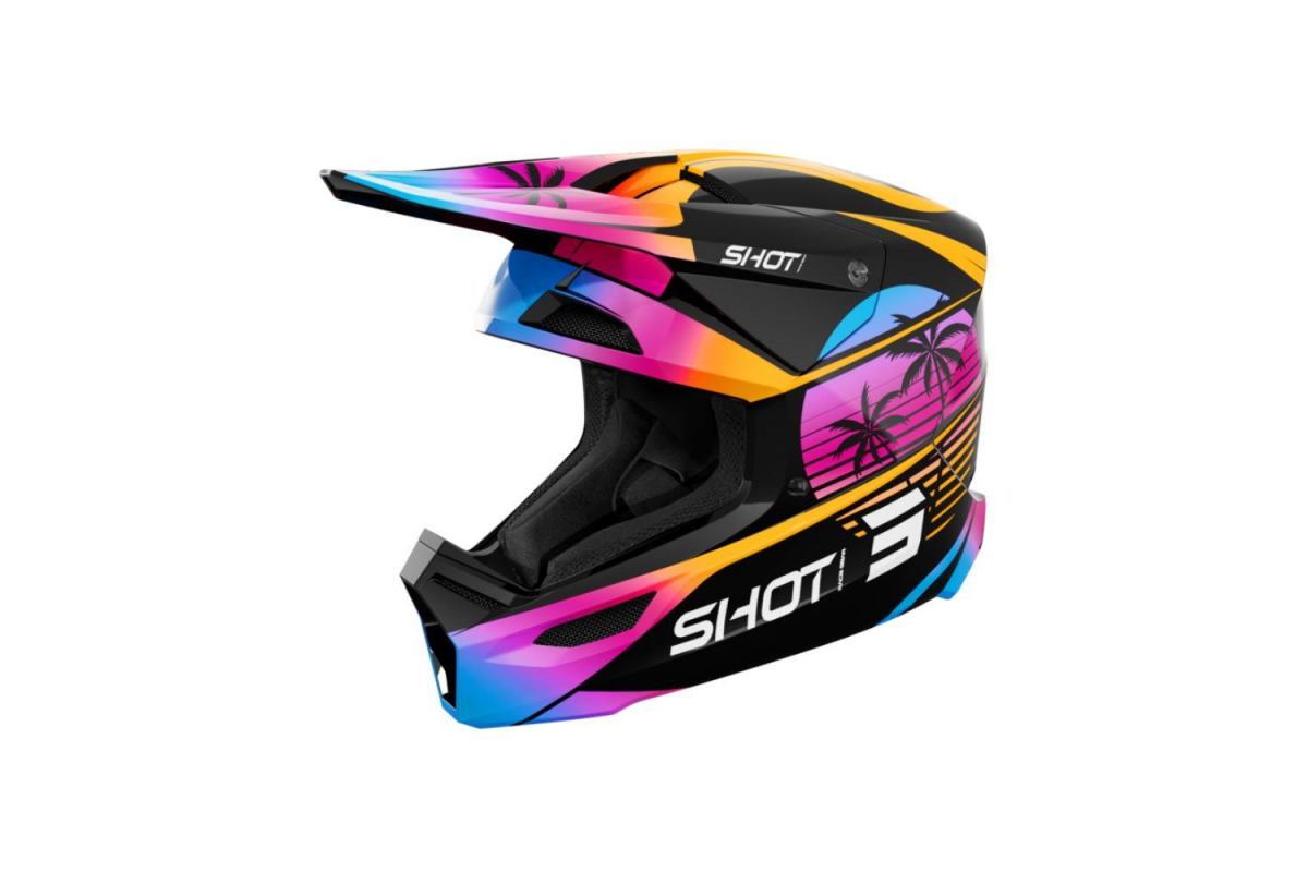 Casque SHOT Furious Miami Orange Glossy | ECE 22.06 | BMX Race / MX